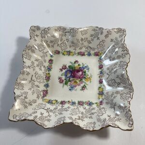 Vintage Ruffled Trinket Dish James Kent Longton England